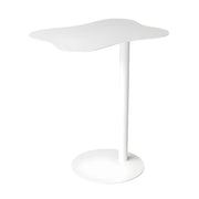 Colorful Wavy Metal Pedestal Side Table for Patio and Living Room