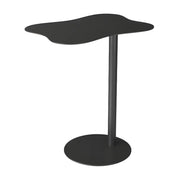 Colorful Wavy Metal Pedestal Side Table for Patio and Living Room