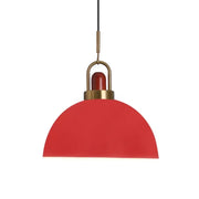 Commercial Industrial Orange Dome Metal Pendant Light