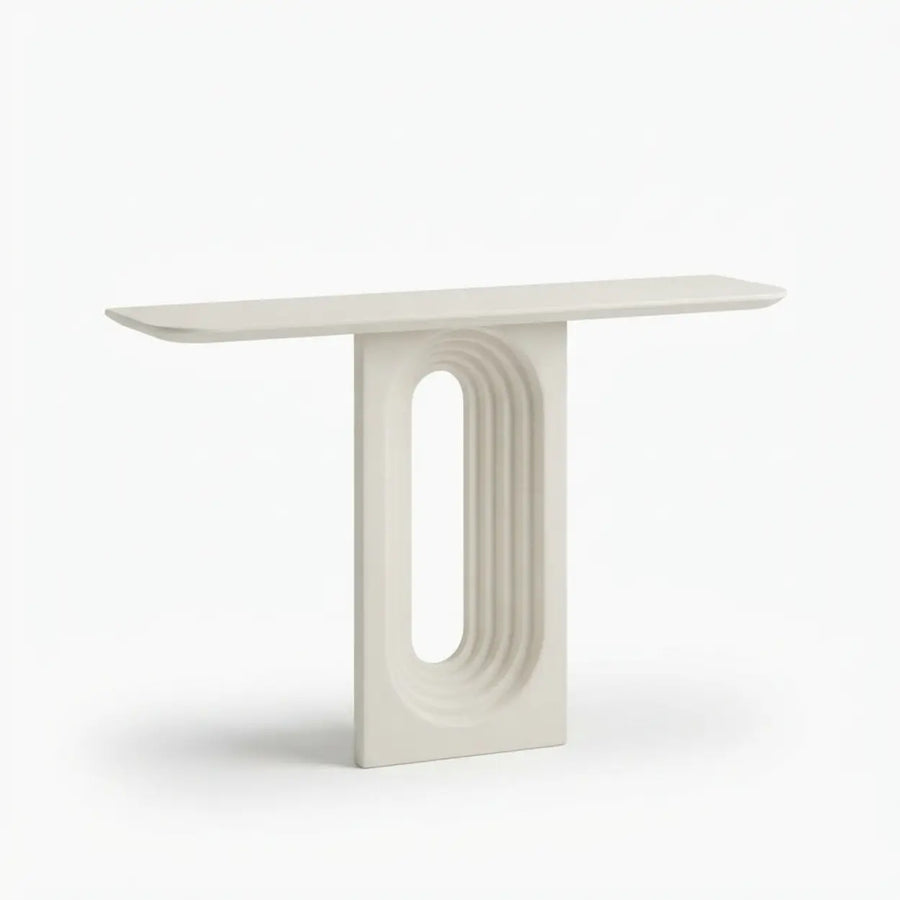 Console Table with Arch Panel Design for Entryway and Living Room