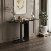 Console Table with Arch Panel Design for Entryway and Living Room