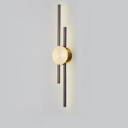 Contemporary Black and Gold Linear Metal Wall Sconce