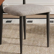 Contemporary Chenille Low Back Armless Dining Chair Set of 2