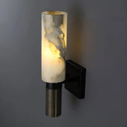 Contemporary Cylinder Marble Alabaster Mini Wall Lamp