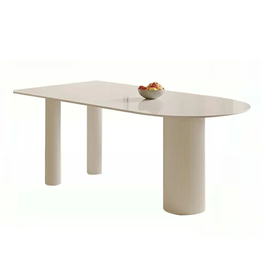 Contemporary Free Form Stone White Dining Table