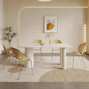 Contemporary Free Form Stone White Dining Table