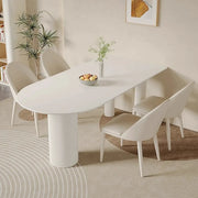 Contemporary Free Form Stone White Dining Table