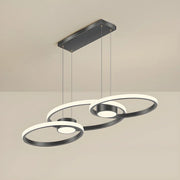 Contemporary Gold Ring Metal LED Dining Room Pendant Light
