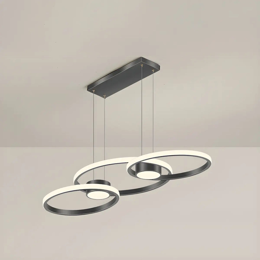 Contemporary Gold Ring Metal LED Dining Room Pendant Light