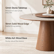 Contemporary Lazy Susan Rotating Tray Round Dining Table