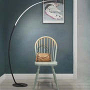 Contemporary Living Room White Arc LED Floor Lamp