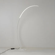 Contemporary Living Room White Arc LED Floor Lamp