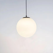 Contemporary White Globe Pendant Light