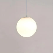 Contemporary White Globe Pendant Light