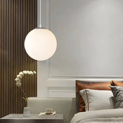 Contemporary White Globe Pendant Light