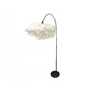 Contemporary White Paper Floral LED Floor Light