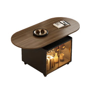 Convertible Wood Lift Top Cabinet Coffee Table Table