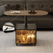 Convertible Wood Lift Top Cabinet Coffee Table Table