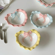 Pastel Coquette Heart-Shaped Saucer