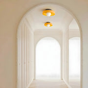 Corridor Green Barn Glass Flush Mount Ceiling Light
