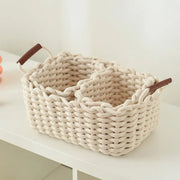 Cotton Rope Woven Desk Storage Basket