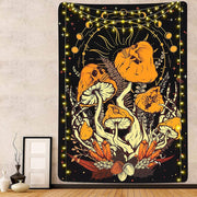 Crazy Halloween Mushrooms Tapestry