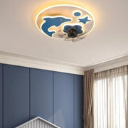 Creative Kids Room Flush Mount Cloud Ceiling Fan Light