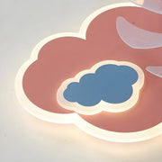 Creative Kids Room Flush Mount Cloud Ceiling Fan Light