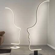 Creative Living Room Abstract Face LED Floor Lamp