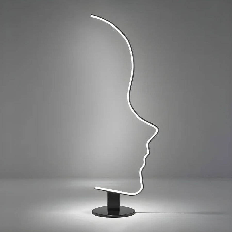Creative Living Room Abstract Face LED Floor Lamp