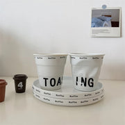 Crumpled Coffee Cup Ceramic Cup