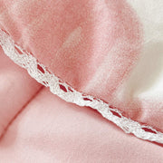 Pink Hearts Print Quilt