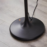Cylinder Fabric Shade Black Traditional Floor Lamp