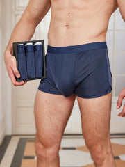 3Pcs Mens 100% Mulberry Silk Boxer Briefs Underwear