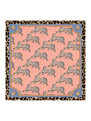 100% Mulberry Silk  Cat Pattern Scarf - Size 90x90cm
