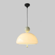 Dome Glass Red Ball White Modern Chandeliers Dining Room