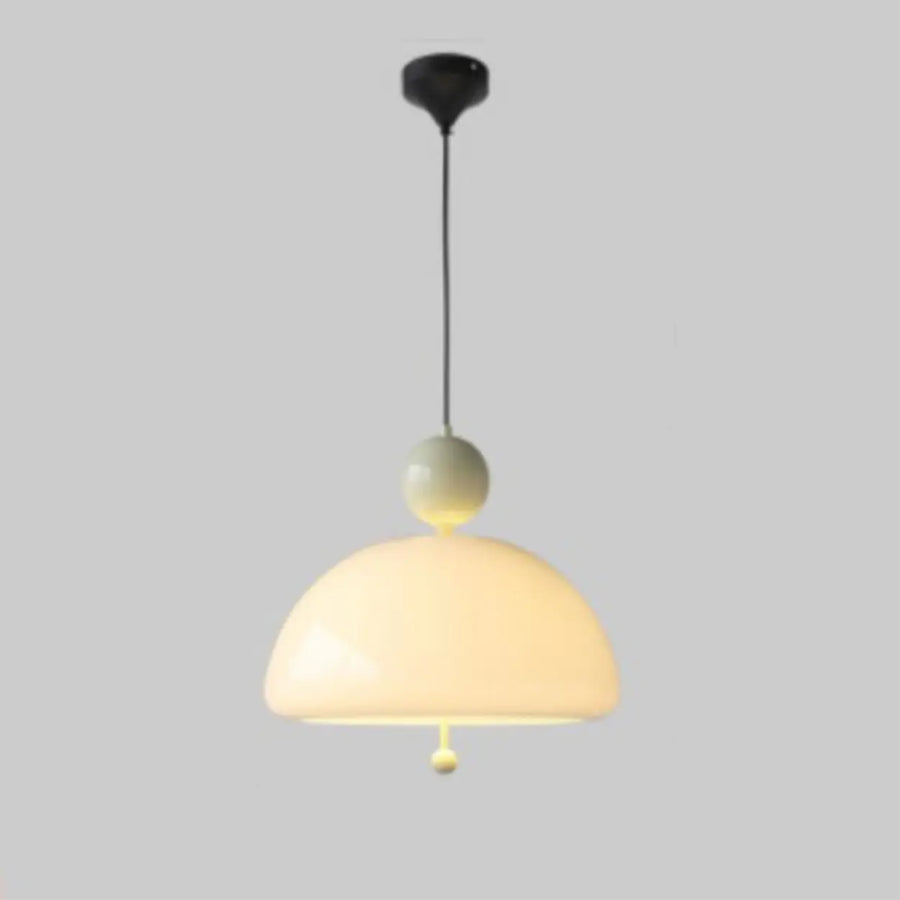 Dome Glass Red Ball White Modern Chandeliers Dining Room