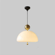 Dome Glass Red Ball White Modern Chandeliers Dining Room
