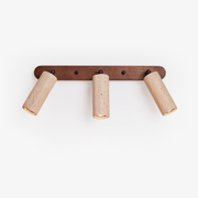 Travertine Triple Spotlight Wall Lamp