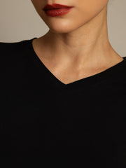 Clearance - 100% Mulberry Silk V-Neck Women's T-Shirt