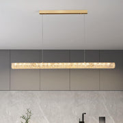 Elegant Adjustable Gold Linear Island Hanging Light