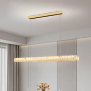 Elegant Adjustable Gold Linear Island Hanging Light