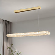 Elegant Adjustable Gold Linear Island Hanging Light