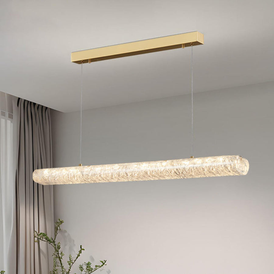 Elegant Adjustable Gold Linear Island Hanging Light