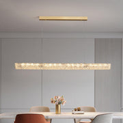 Elegant Adjustable Gold Linear Island Hanging Light