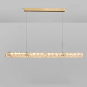 Elegant Adjustable Gold Linear Island Hanging Light
