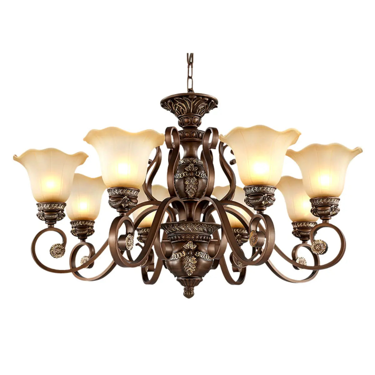 Elegant Antique Bronze Vintage Ceiling Chandelier