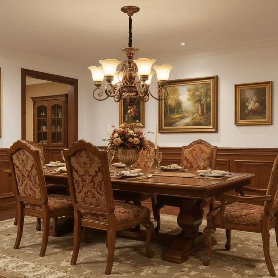 Elegant Antique Bronze Vintage Ceiling Chandelier