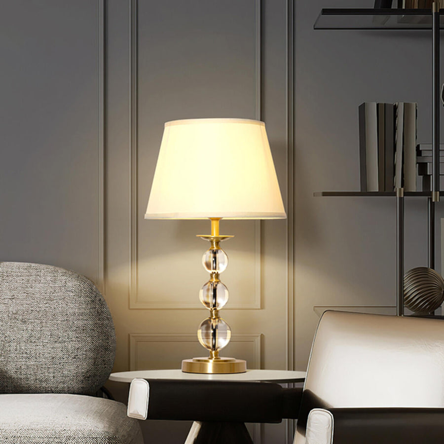 Elegant Conical Crystal Ball Base Decorative Table Lamp