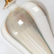 Elegant Fabric Drum Shape Ceramic Vase Table Lamp